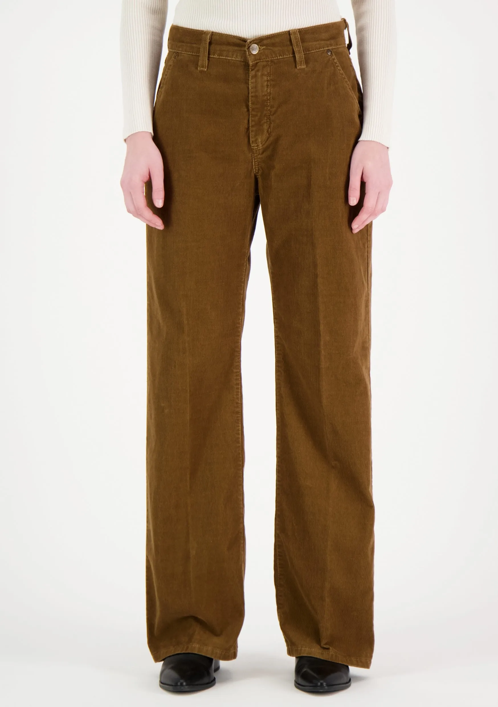 Aada Flare Corduroy Pants Brown