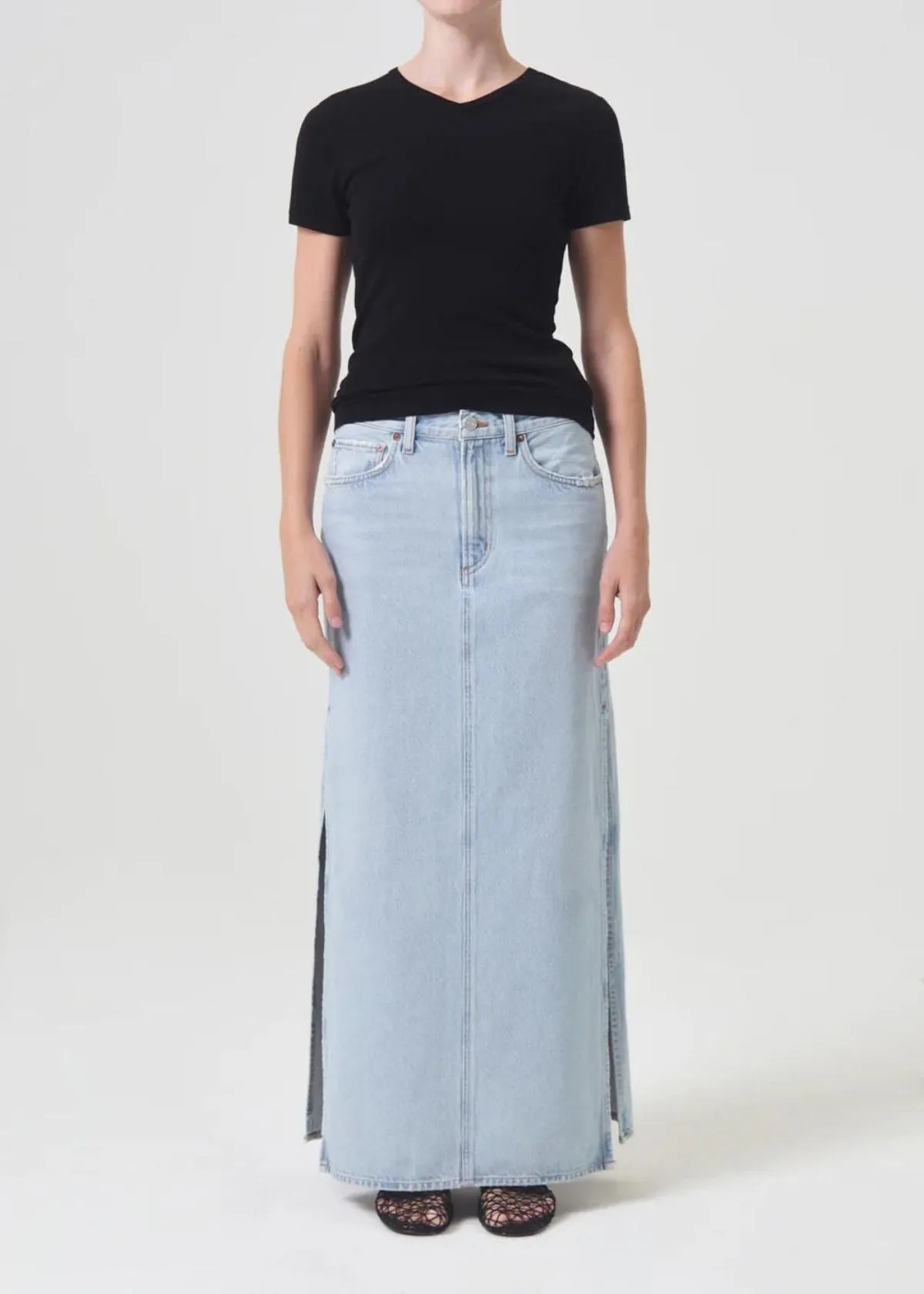 AGOLDE Astrid Slice Denim Skirt - Fragment