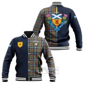 Aikenhead Tartan Baseball Jacket Alba with Scottish Lion Royal Arm Half Style