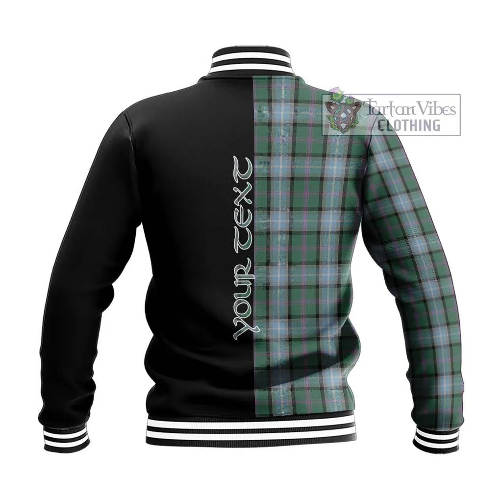 Alexander of Menstry Hunting Tartan Baseball Jacket with Family Crest and Half Of Me Style