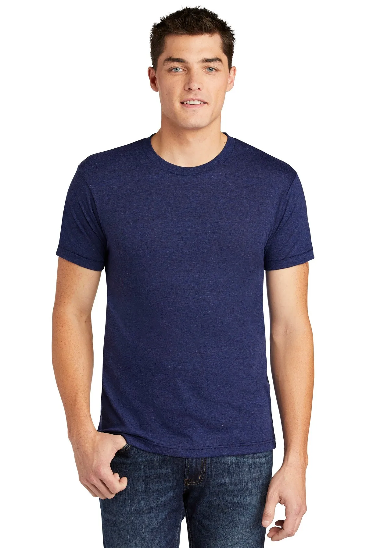 American Apparel Men's Tri-Blend Short Sleeve Track T-Shirt