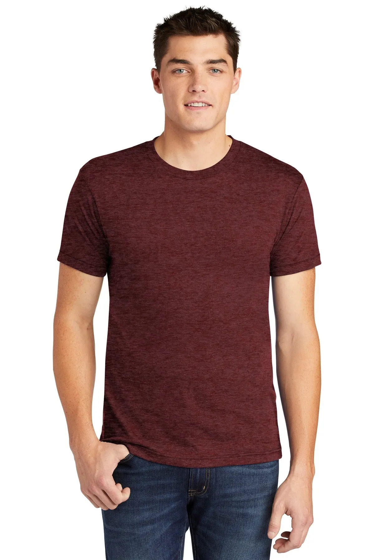 American Apparel Men's Tri-Blend Short Sleeve Track T-Shirt