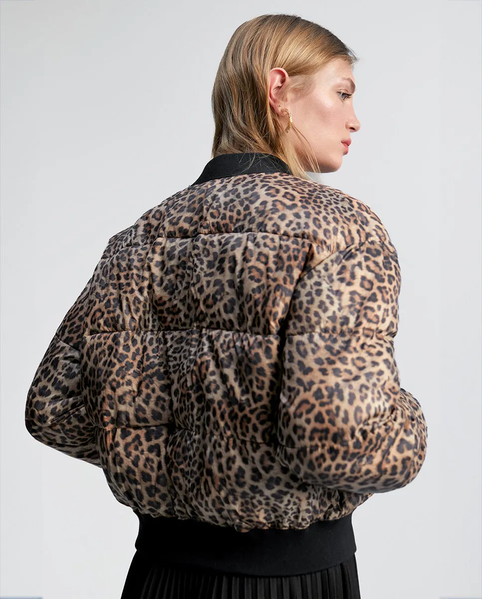 Animal print anorak