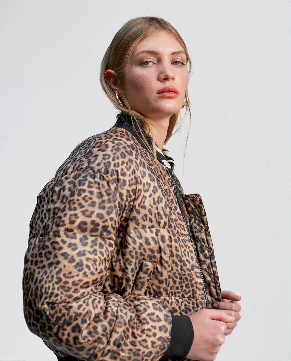 Animal print anorak