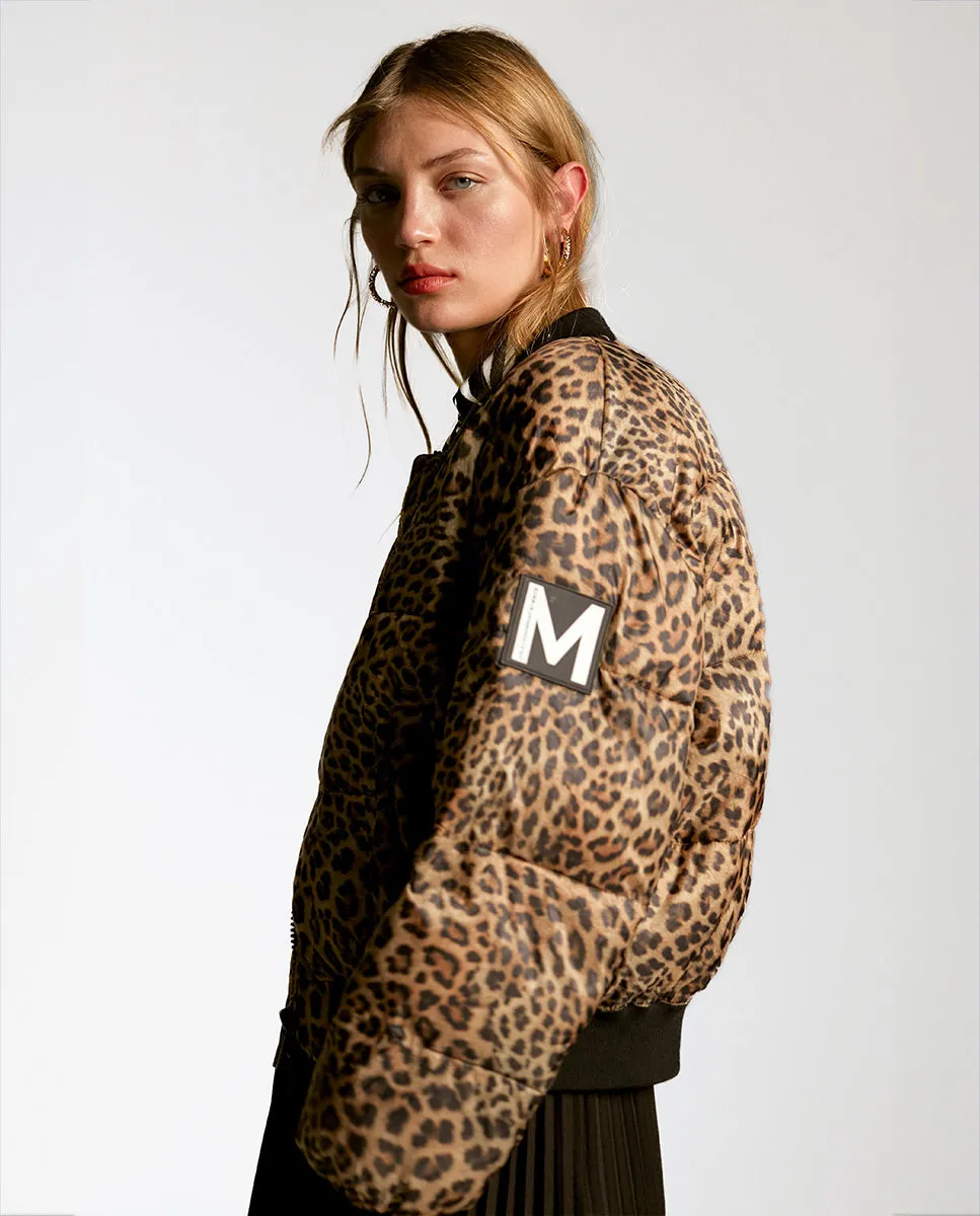 Animal print anorak