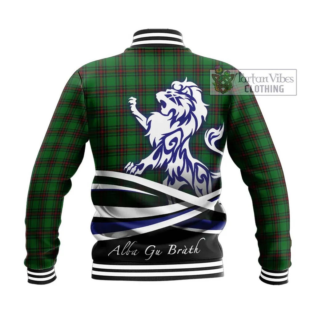 Anstruther Tartan Baseball Jacket with Alba Gu Brath Regal Lion Emblem