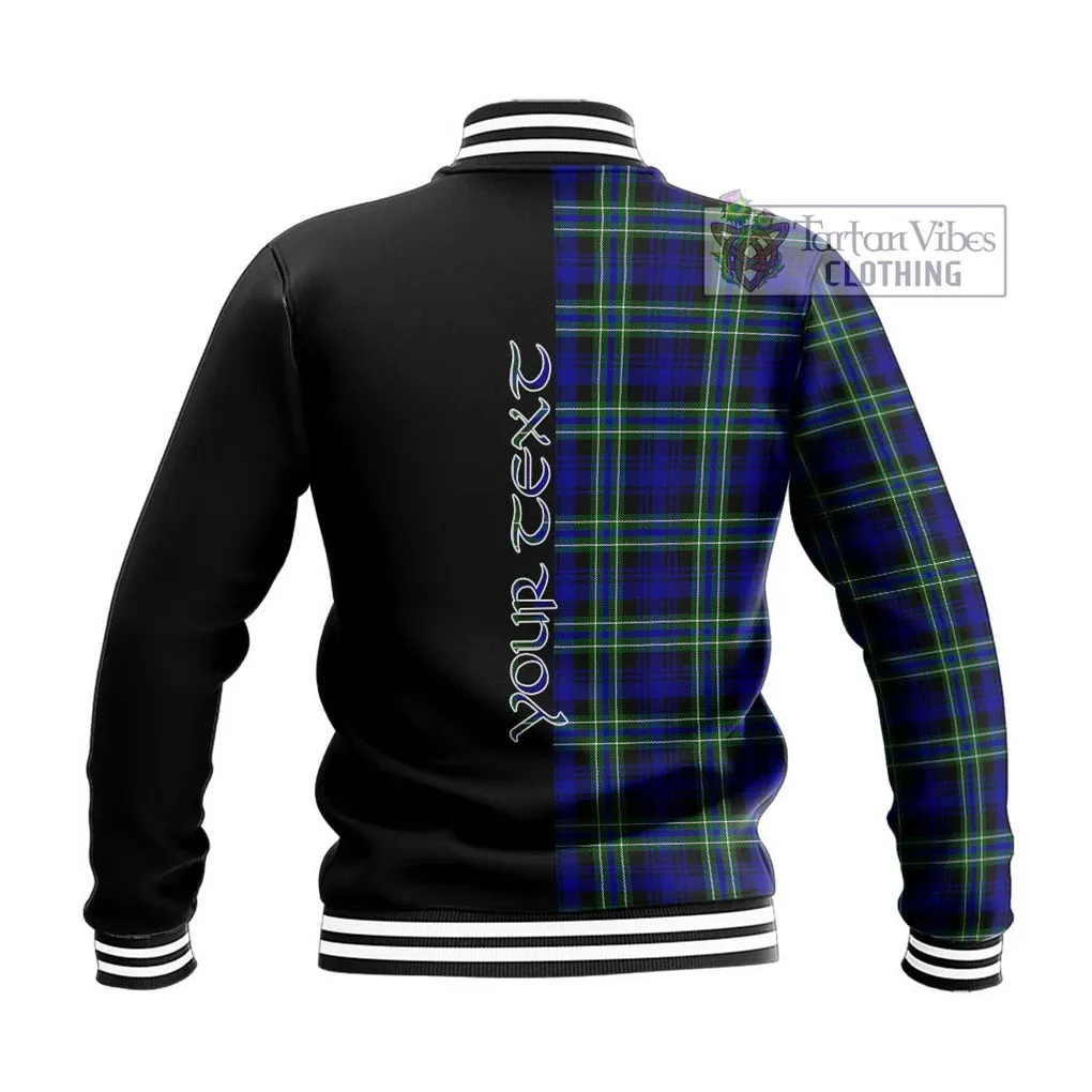 Arbuthnot Modern Tartan Baseball Jacket with Family Crest and Half Of Me Style