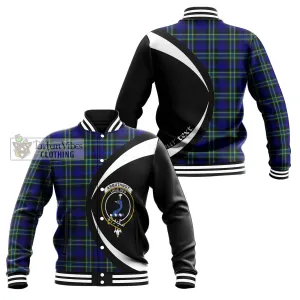 Arbuthnot Modern Tartan Baseball Jacket with Family Crest Circle Style