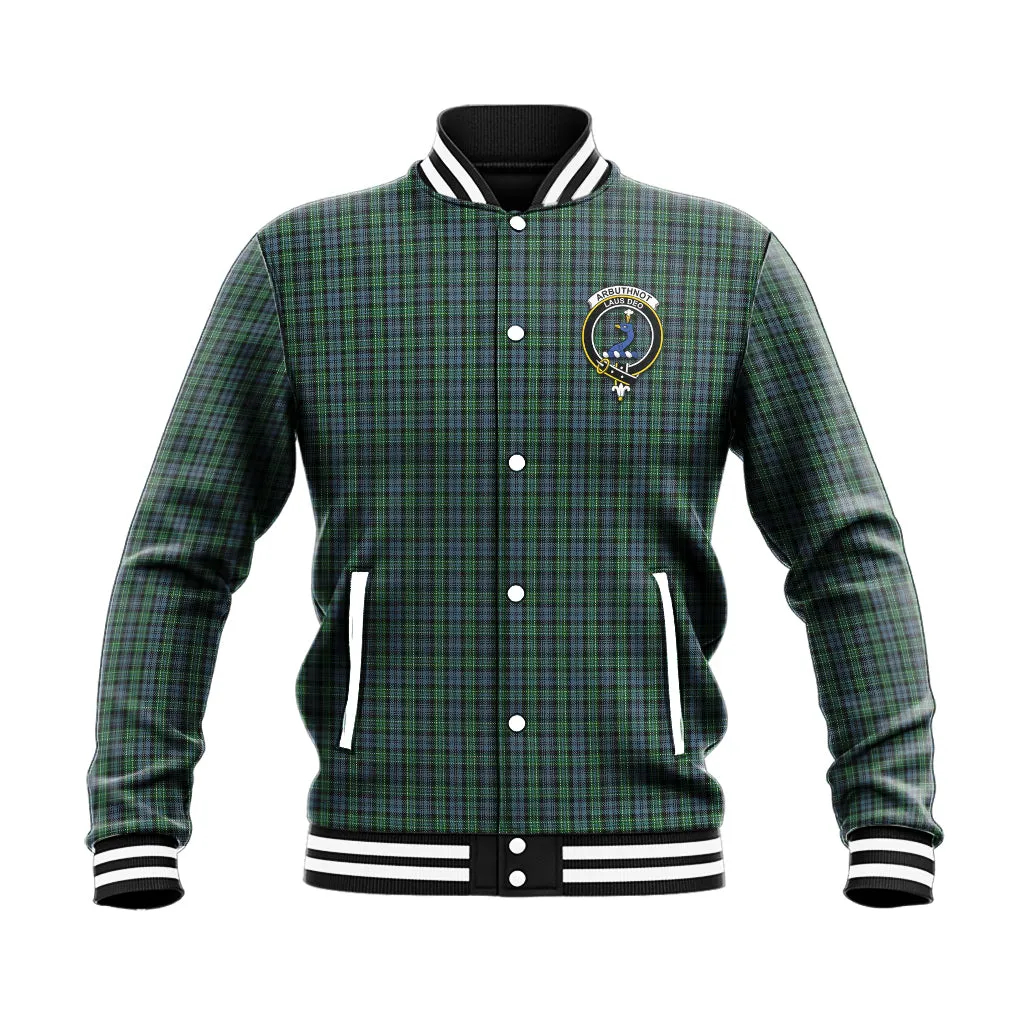 Arbuthnot Tartan Baseball Jacket with Family Crest