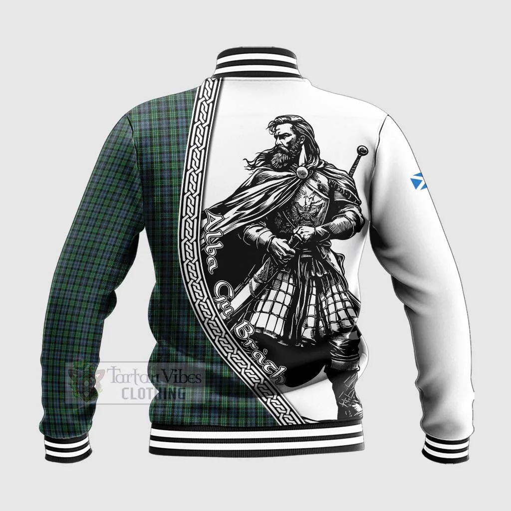 Arbuthnot Tartan Clan Crest Baseball Jacket with Highlander Warrior Celtic Style