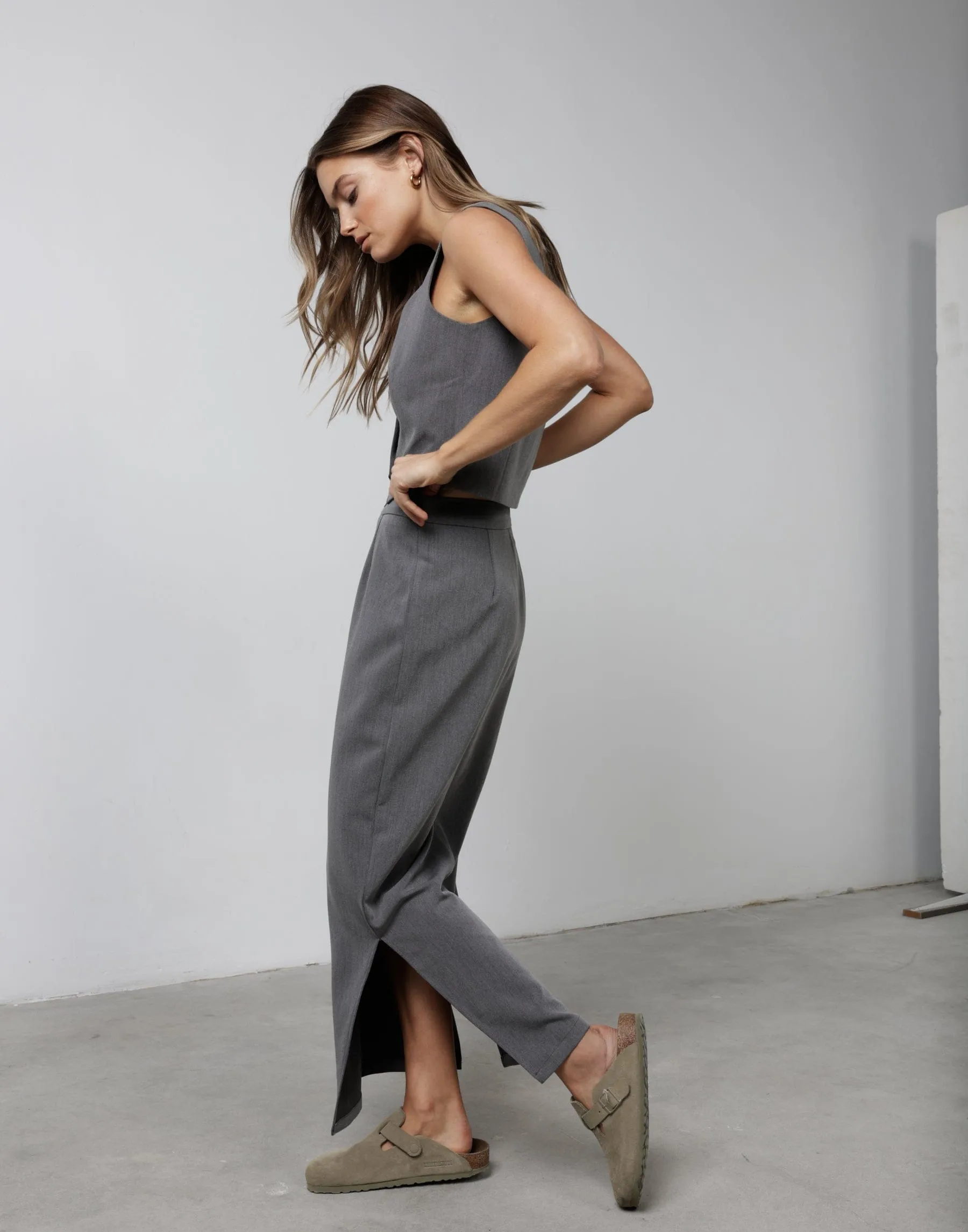 Astylar Maxi Skirt (Grey)