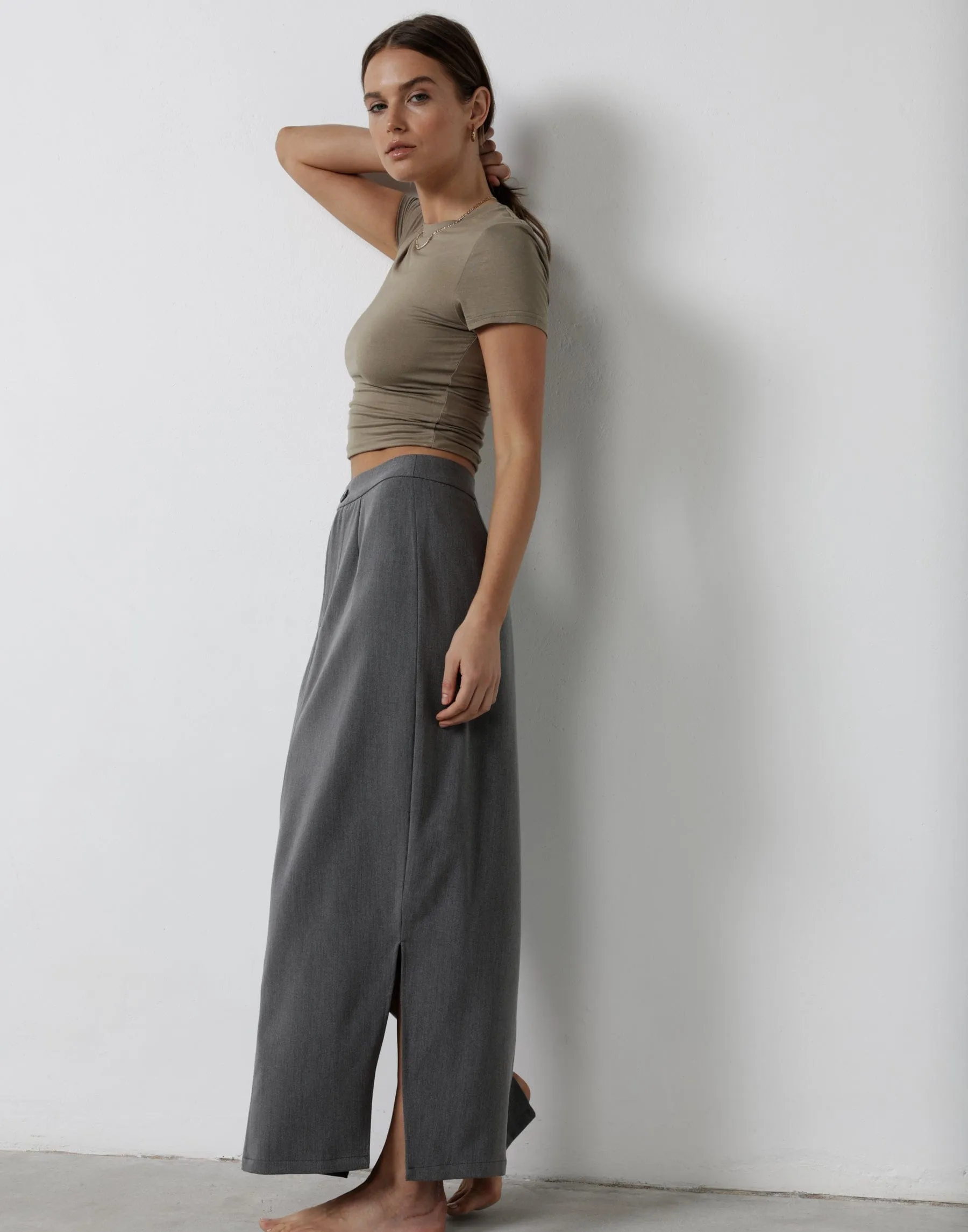 Astylar Maxi Skirt (Grey)