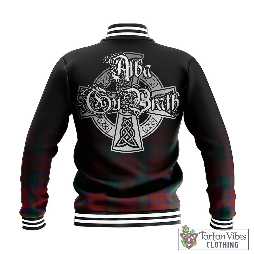 Auchinleck (Affleck) Tartan Baseball Jacket Featuring Alba Gu Brath Family Crest Celtic Inspired