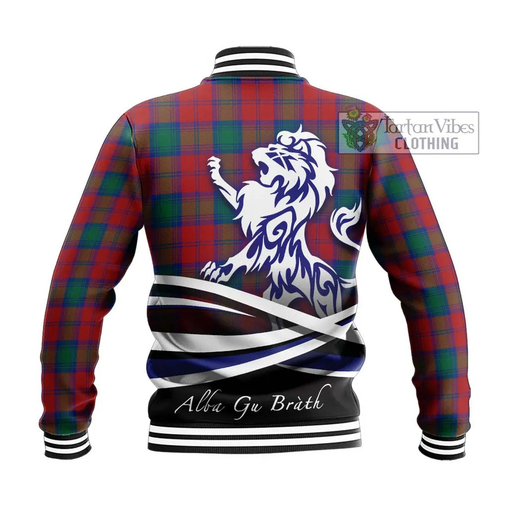 Auchinleck (Affleck) Tartan Baseball Jacket with Alba Gu Brath Regal Lion Emblem