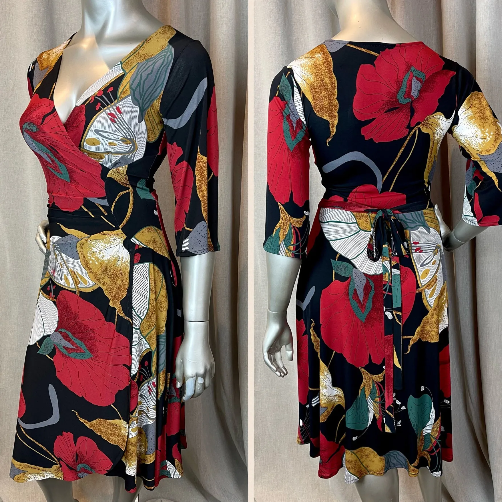 AURORA FAUX WRAP DRESS | prints