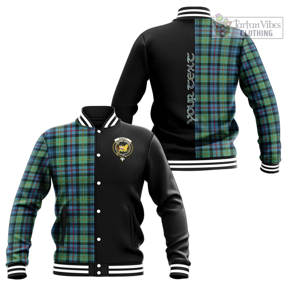 Bailey Ancient Tartan Baseball Jacket with Family Crest and Half Of Me Style