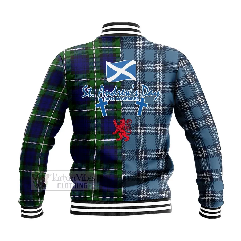 Bannerman Tartan Baseball Jacket Happy St. Andrew's Day Half Tartan Style