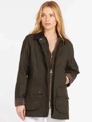 BARBOUR Classic Beadnell Wax Jacket - Womens - Olive