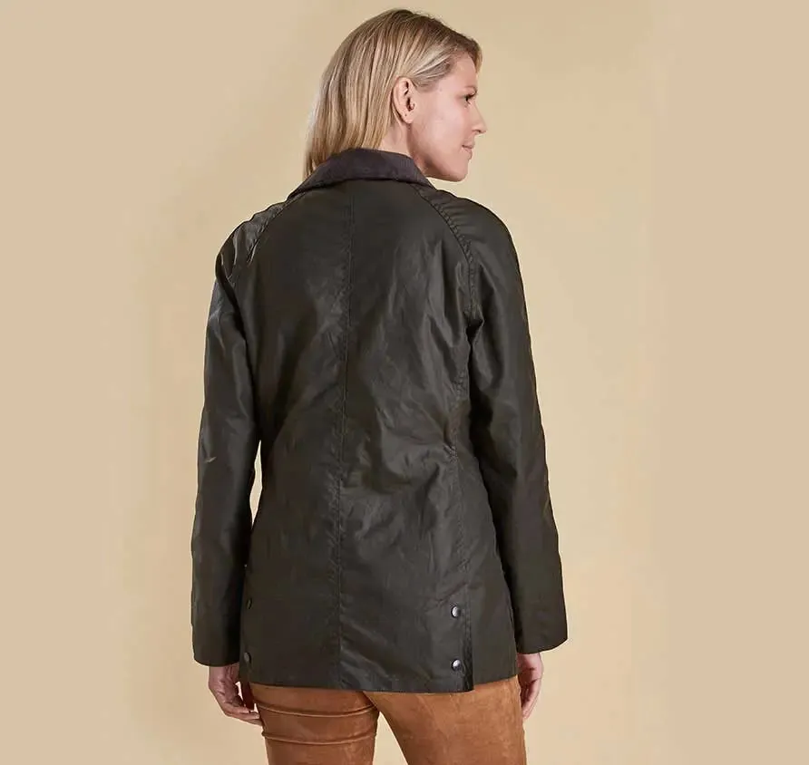 BARBOUR Classic Beadnell Wax Jacket - Womens - Olive