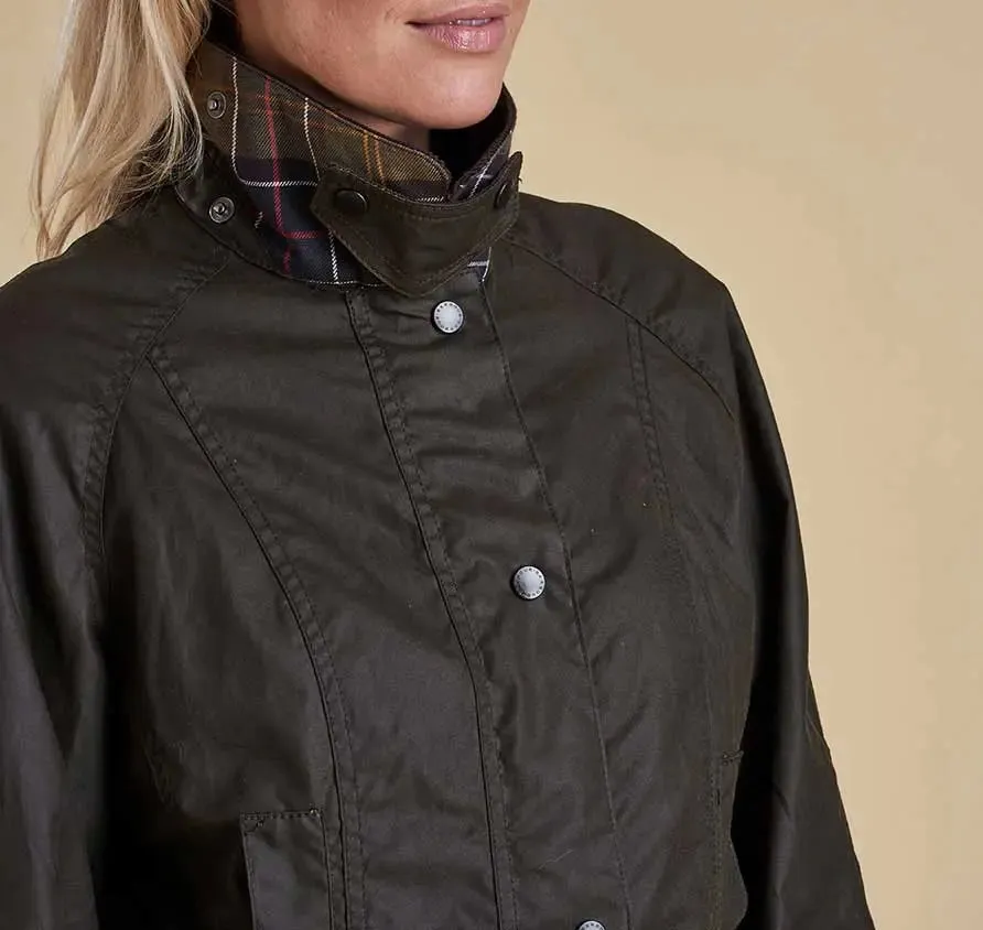 BARBOUR Classic Beadnell Wax Jacket - Womens - Olive