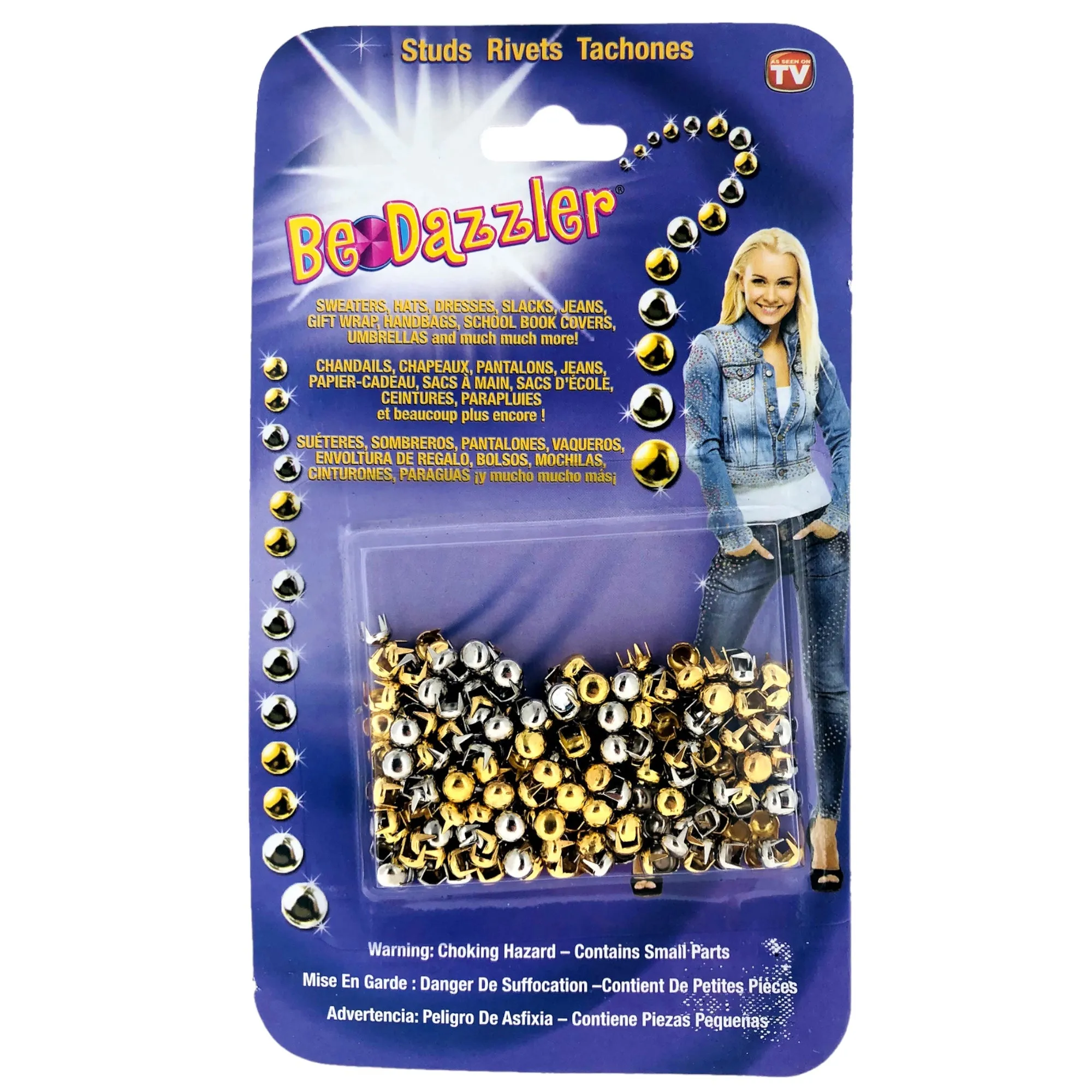 Be-Dazzler Refill - Gold and Silver - Studs -150 pieces