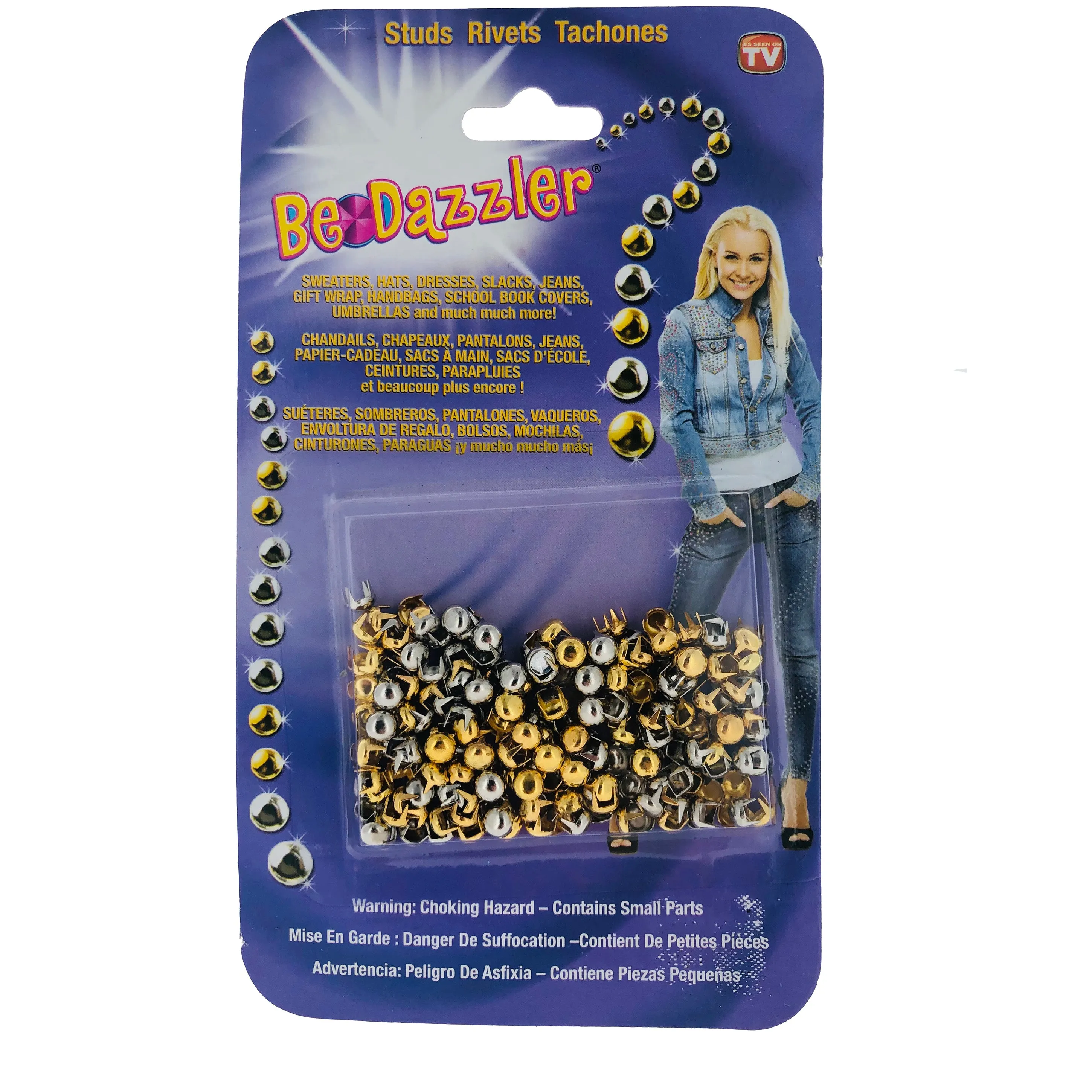 Be-Dazzler Refill - Gold and Silver - Studs -150 pieces