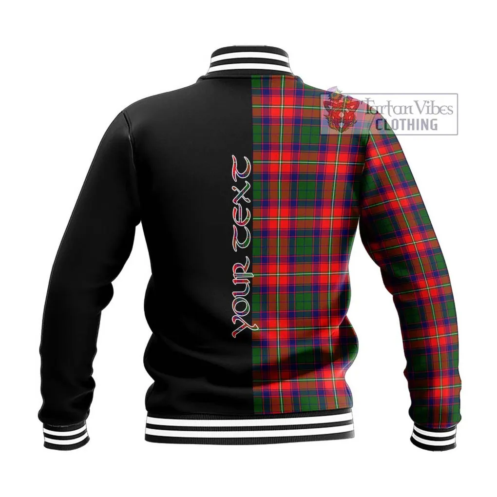 Belsches Tartan Baseball Jacket with Family Crest and Half Of Me Style