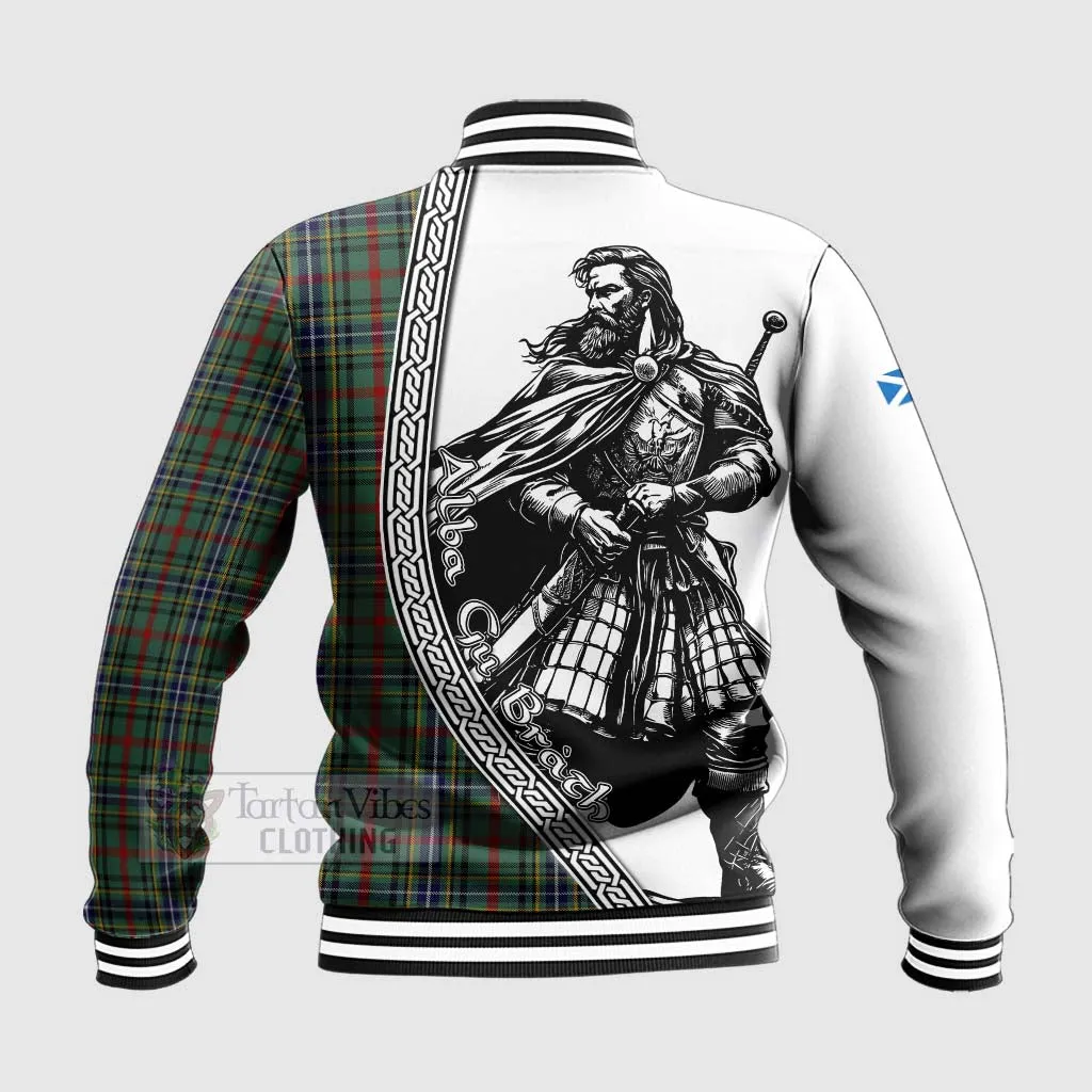 Bisset Tartan Clan Crest Baseball Jacket with Highlander Warrior Celtic Style