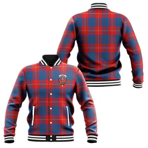 Blane Tartan Baseball Jacket with Family Crest