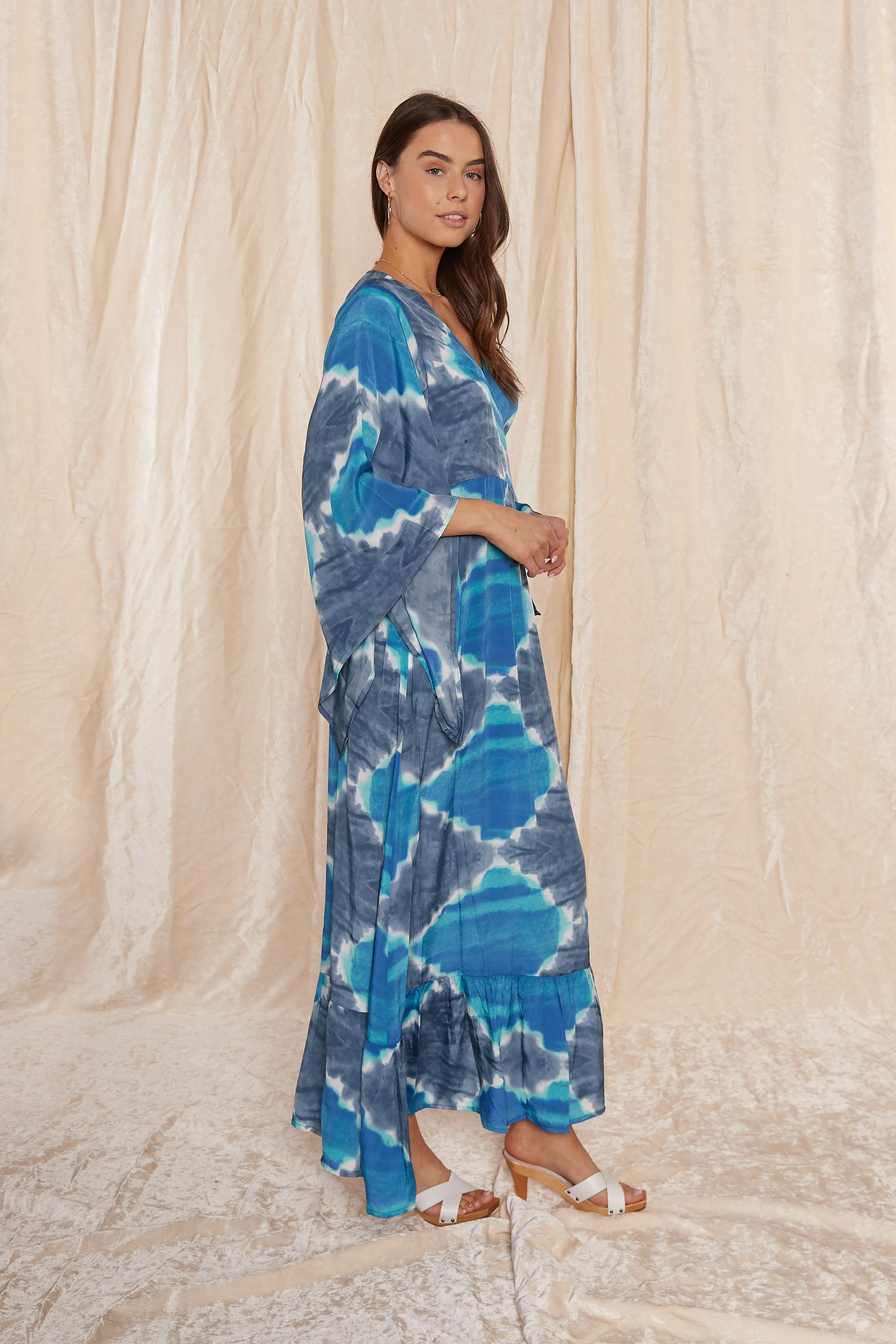 Blue Dream Maxi Wrap Dress