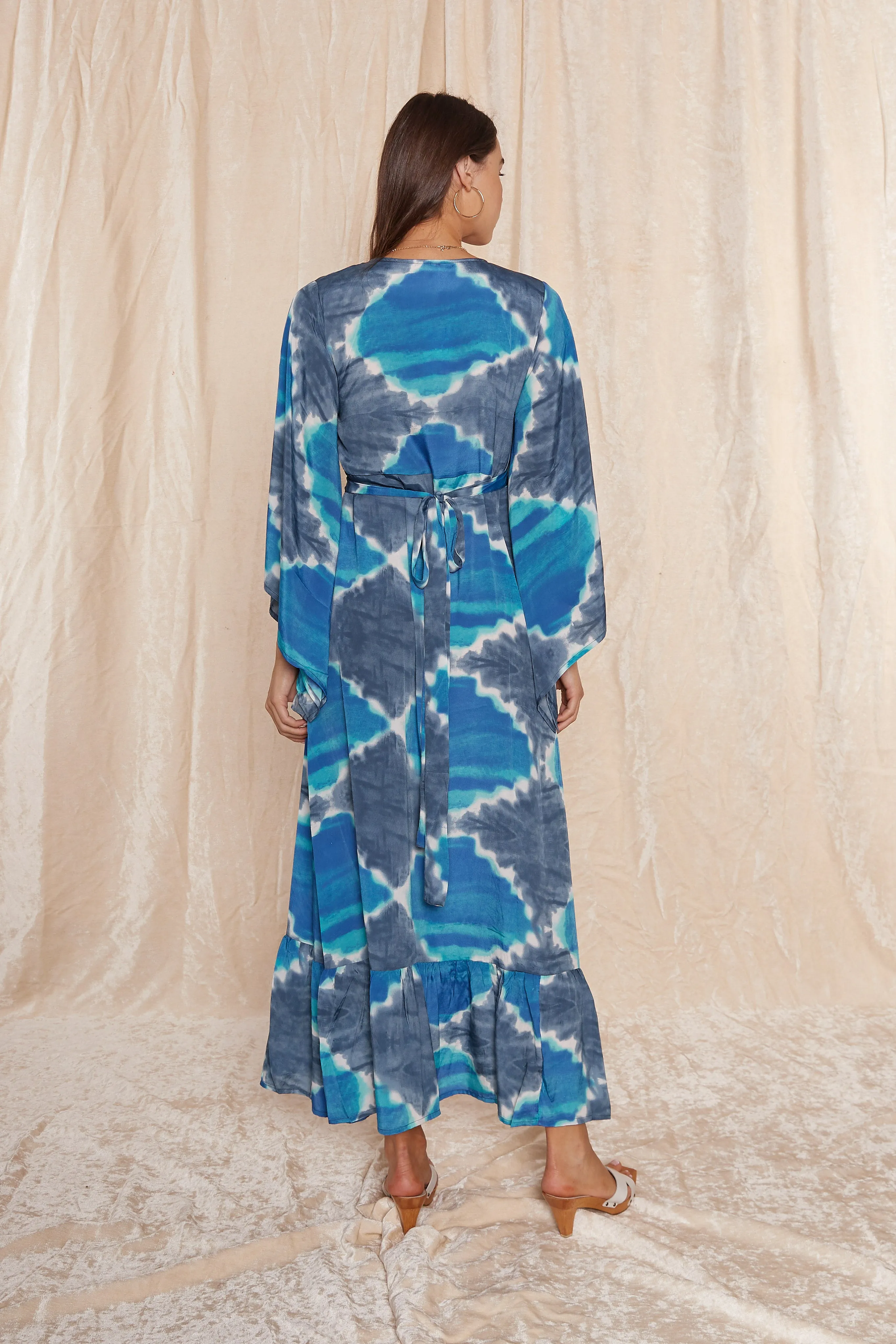 Blue Dream Maxi Wrap Dress