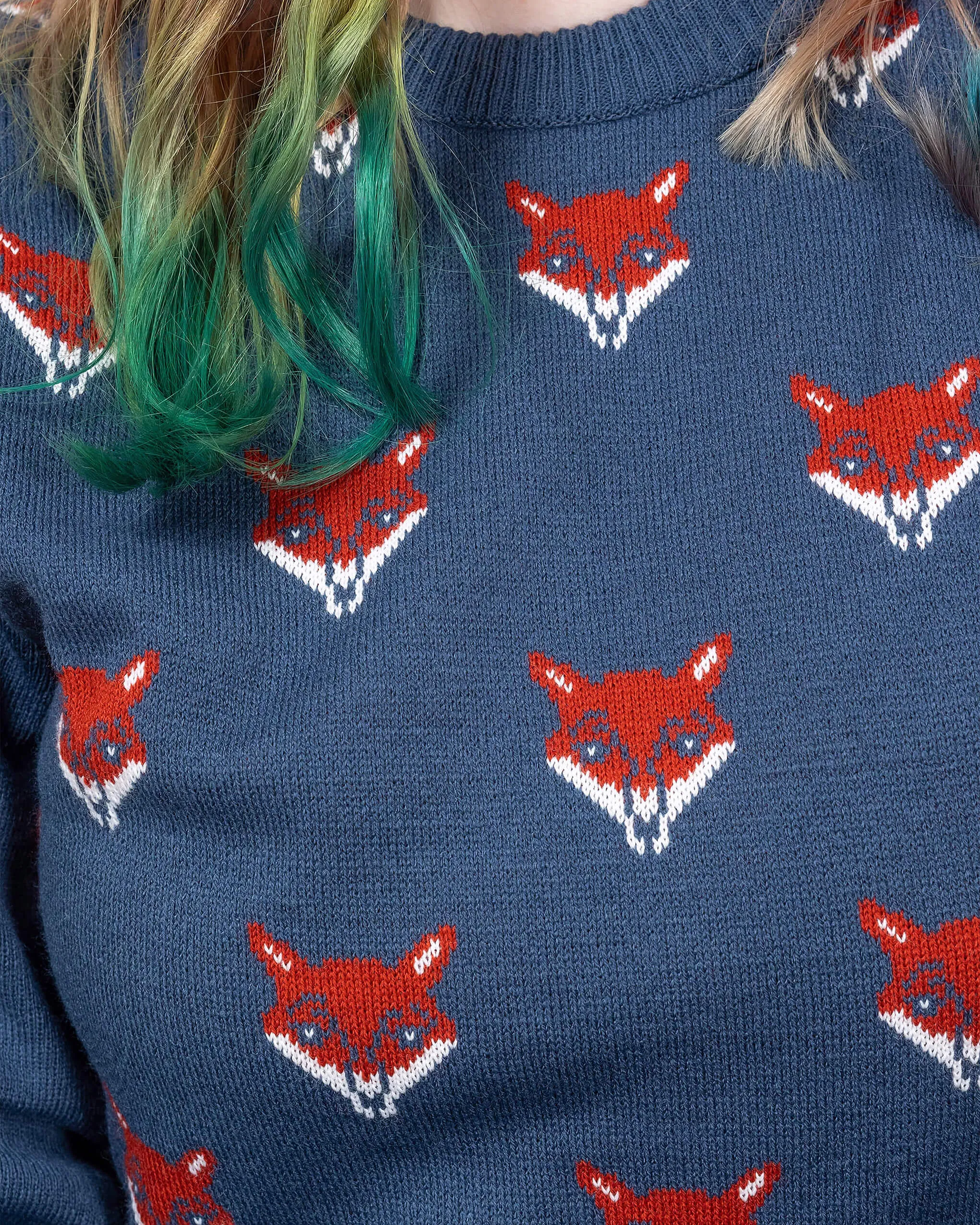 Blue Fox Head Jumper