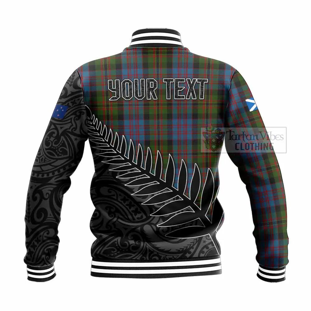 Bowie Crest Tartan Baseball Jacket with New Zealand Silver Fern Half Style