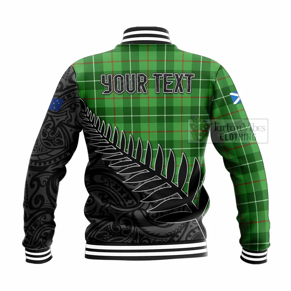 Boyle Crest Tartan Baseball Jacket with New Zealand Silver Fern Half Style