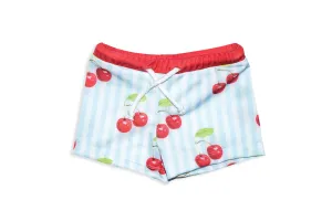 Boy's Lycra Swim Shorts with Cherries