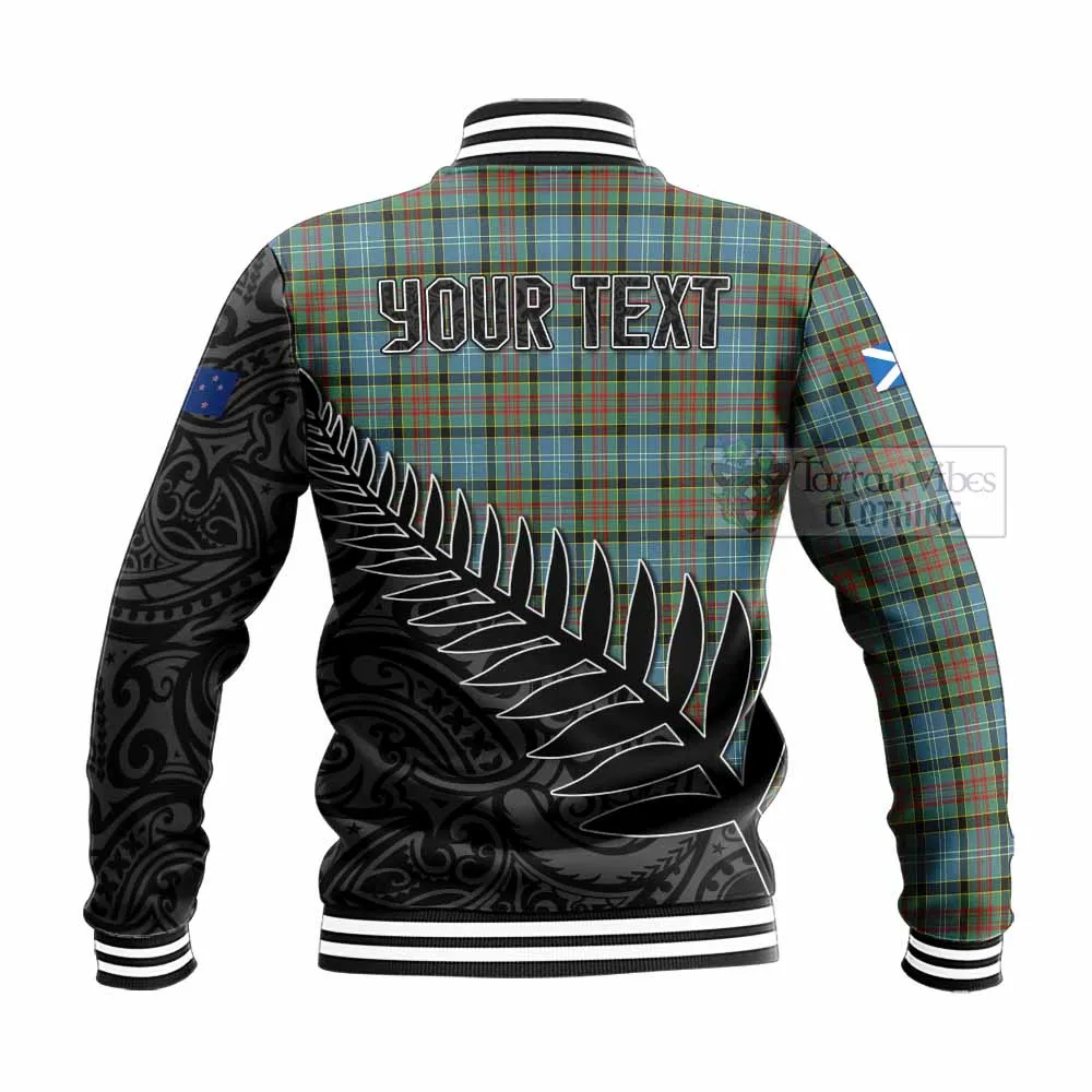 Brisbane Crest Tartan Baseball Jacket with New Zealand Silver Fern Half Style