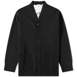 Burberry Chesterfield Cardigan with Back Logo, Black