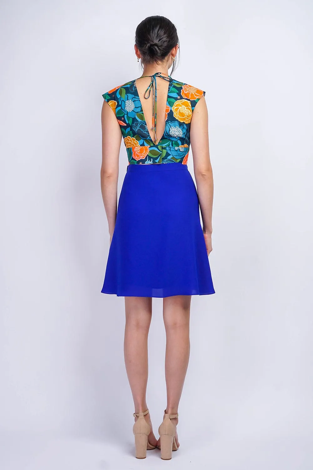 Cobalt Wrapped Kree Skirt