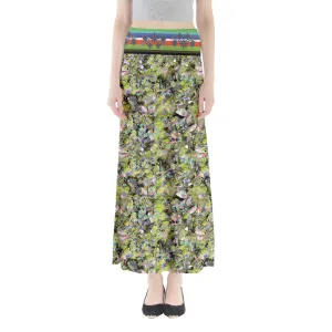 Culture in Nature Green Leaf Full Length Maxi Skirt