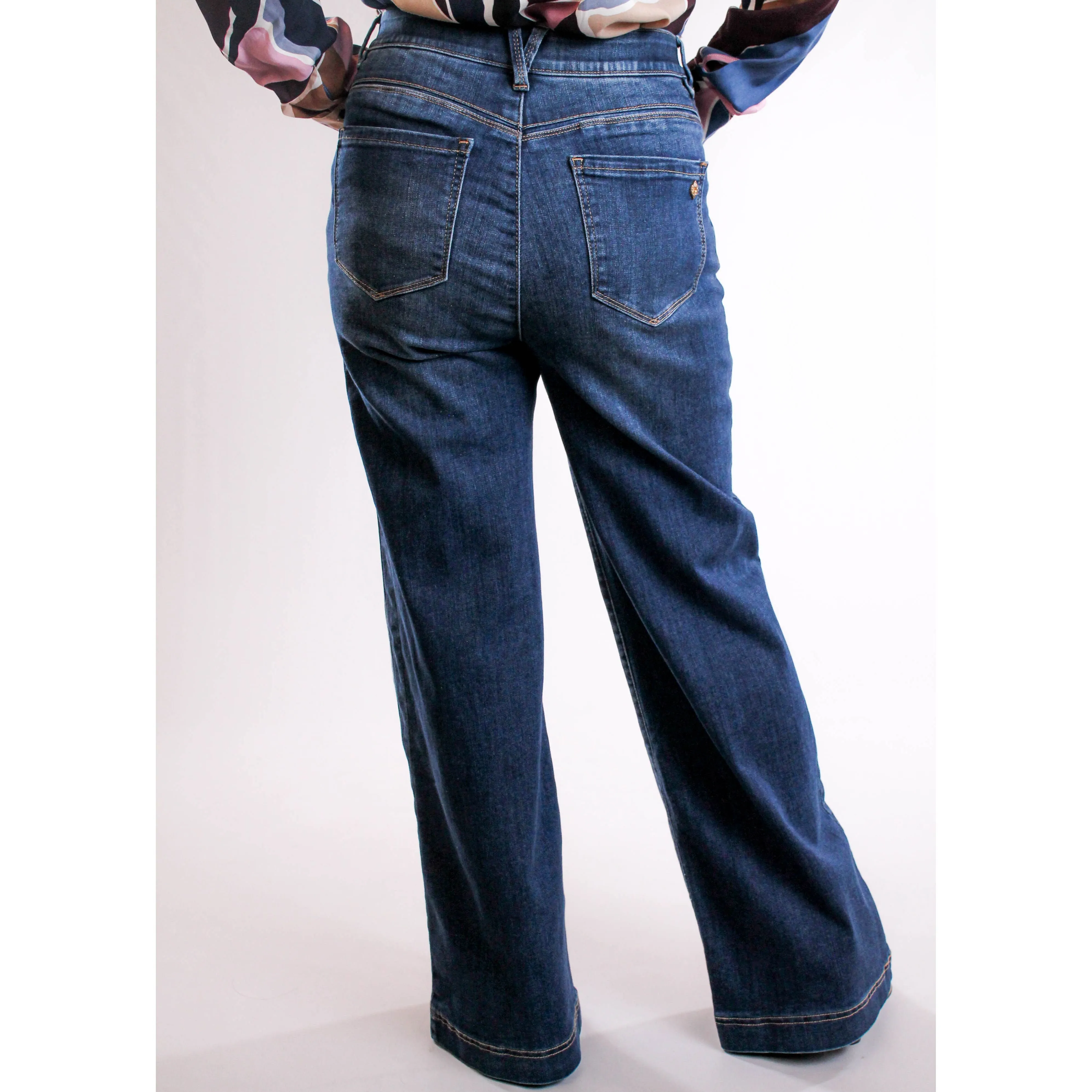 Democracy Wide Leg Jeans with Double Side Seam