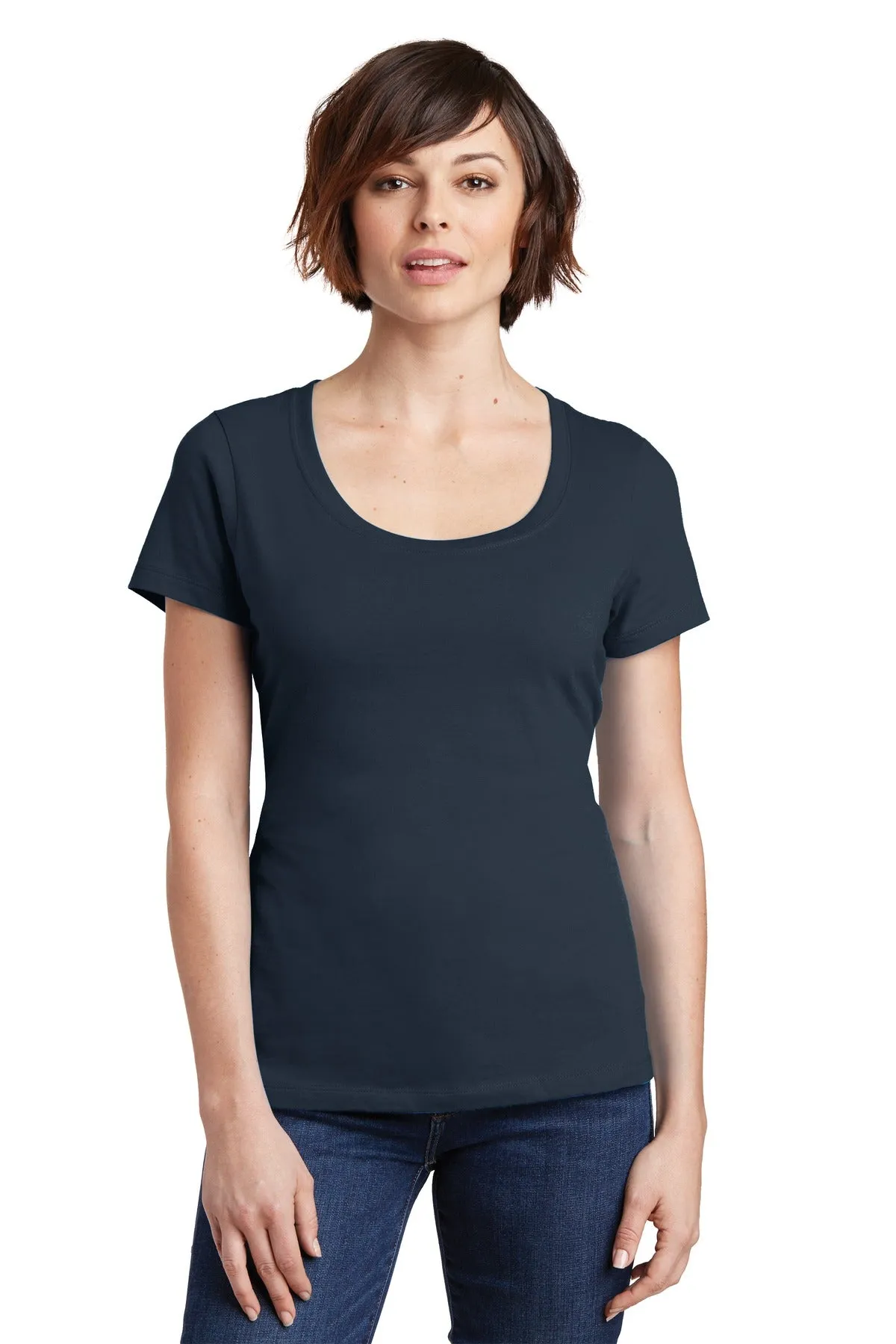 District Women's Perfect Weight Scoop Tee. DM106L