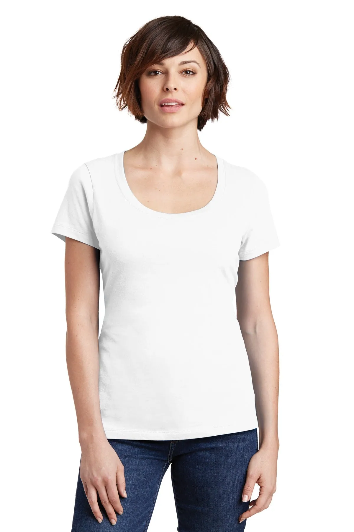 District Women's Perfect Weight Scoop Tee. DM106L