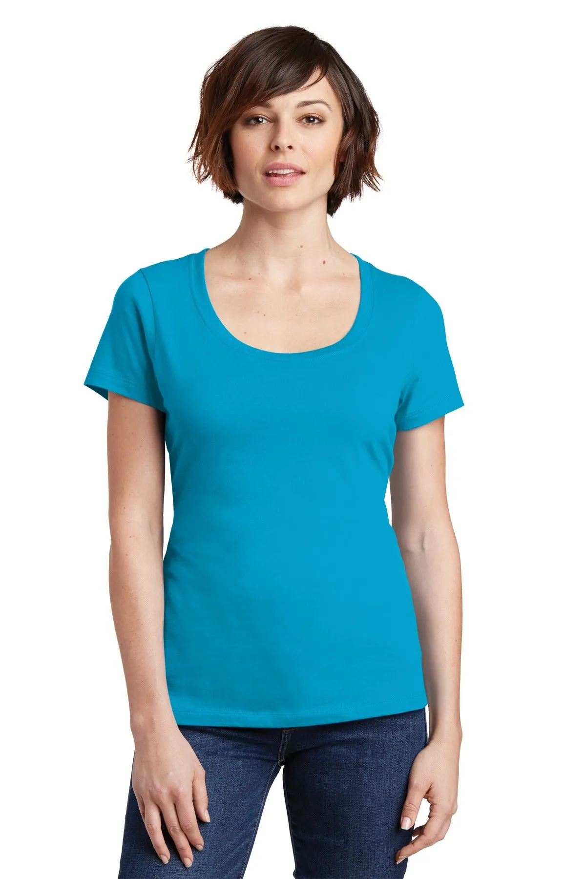 District Women's Perfect Weight Scoop Tee. DM106L