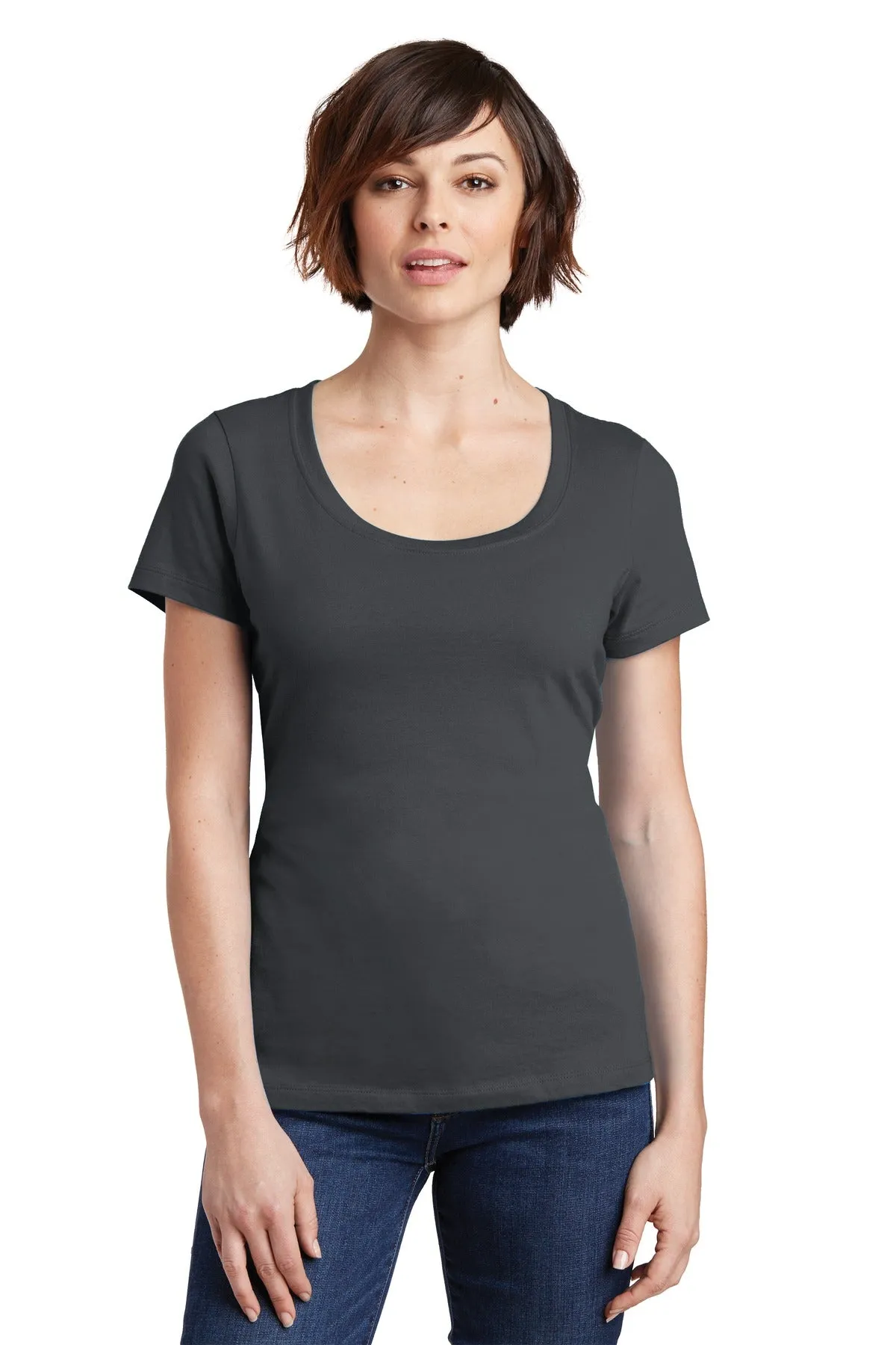 District Women's Perfect Weight Scoop Tee. DM106L