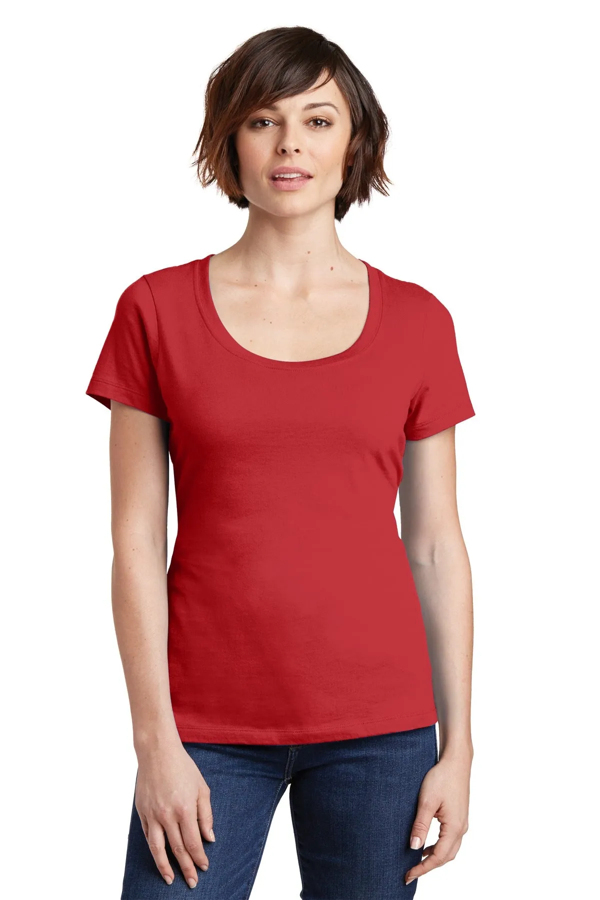 District Women's Perfect Weight Scoop Tee. DM106L