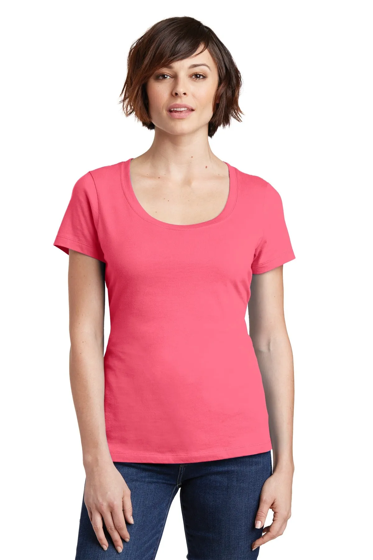 District Women's Perfect Weight Scoop Tee. DM106L