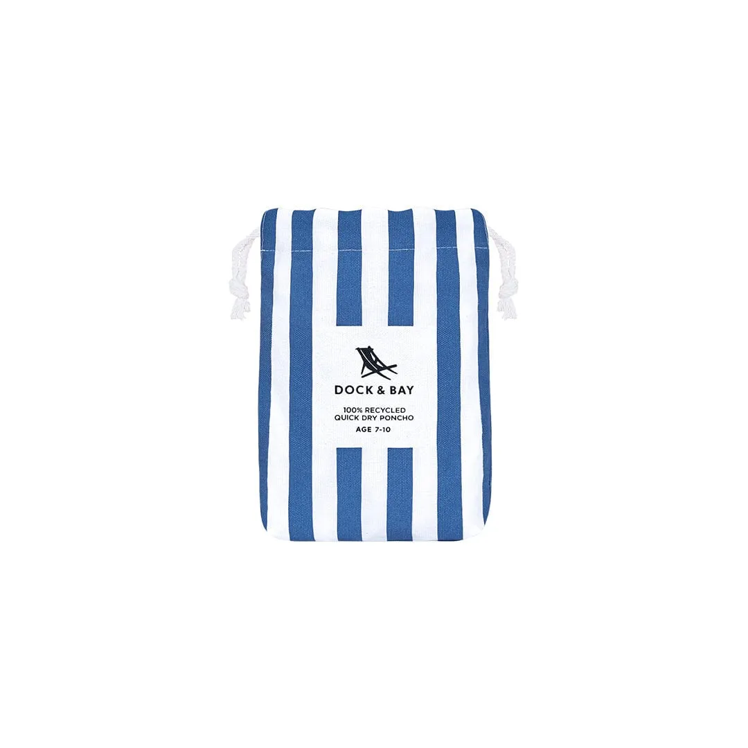 Dock & Bay Kid's Beach Poncho - Whitsunday Blue