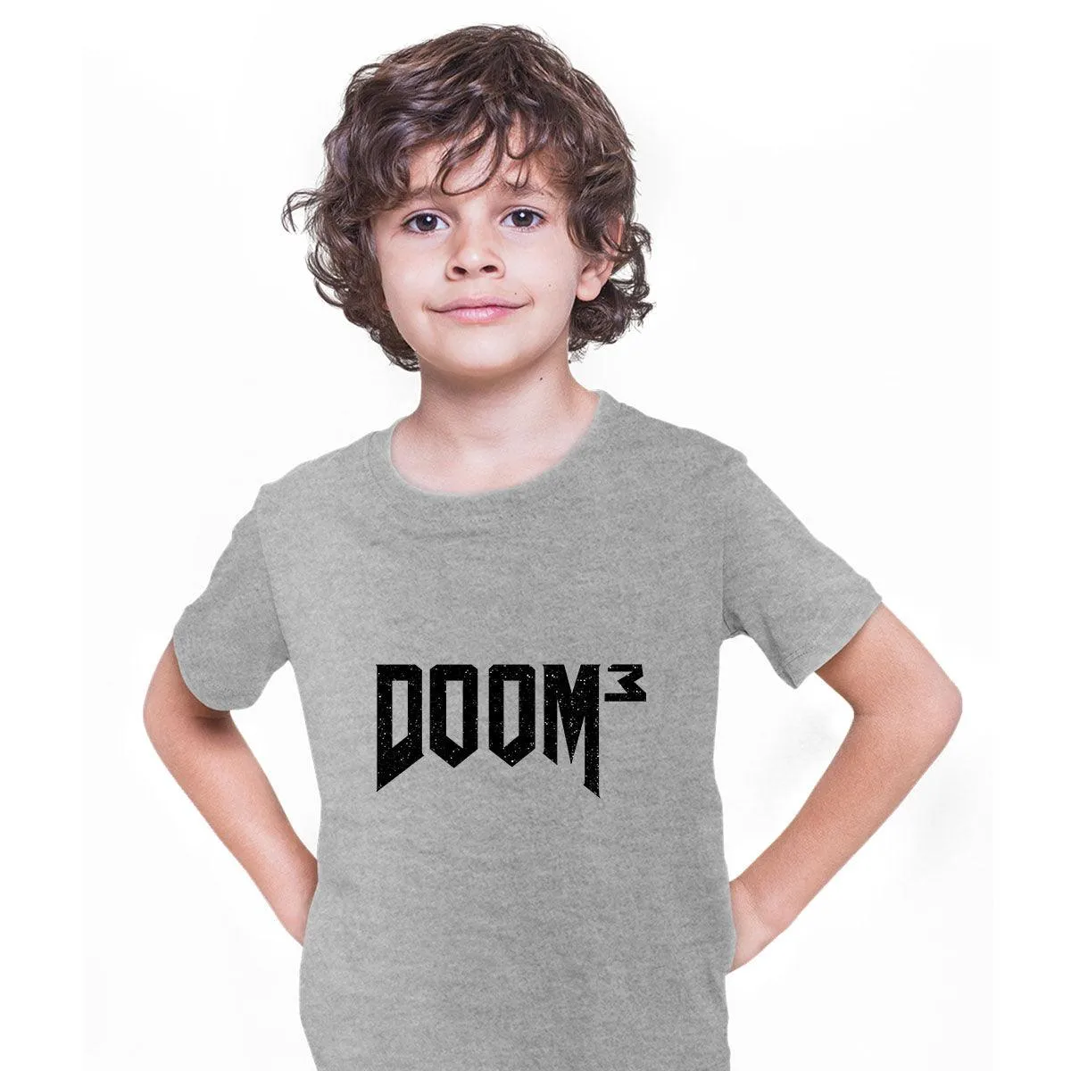 DOOM 3 Retro 3D Shooting Game Master Slayer T-shirts for Kids