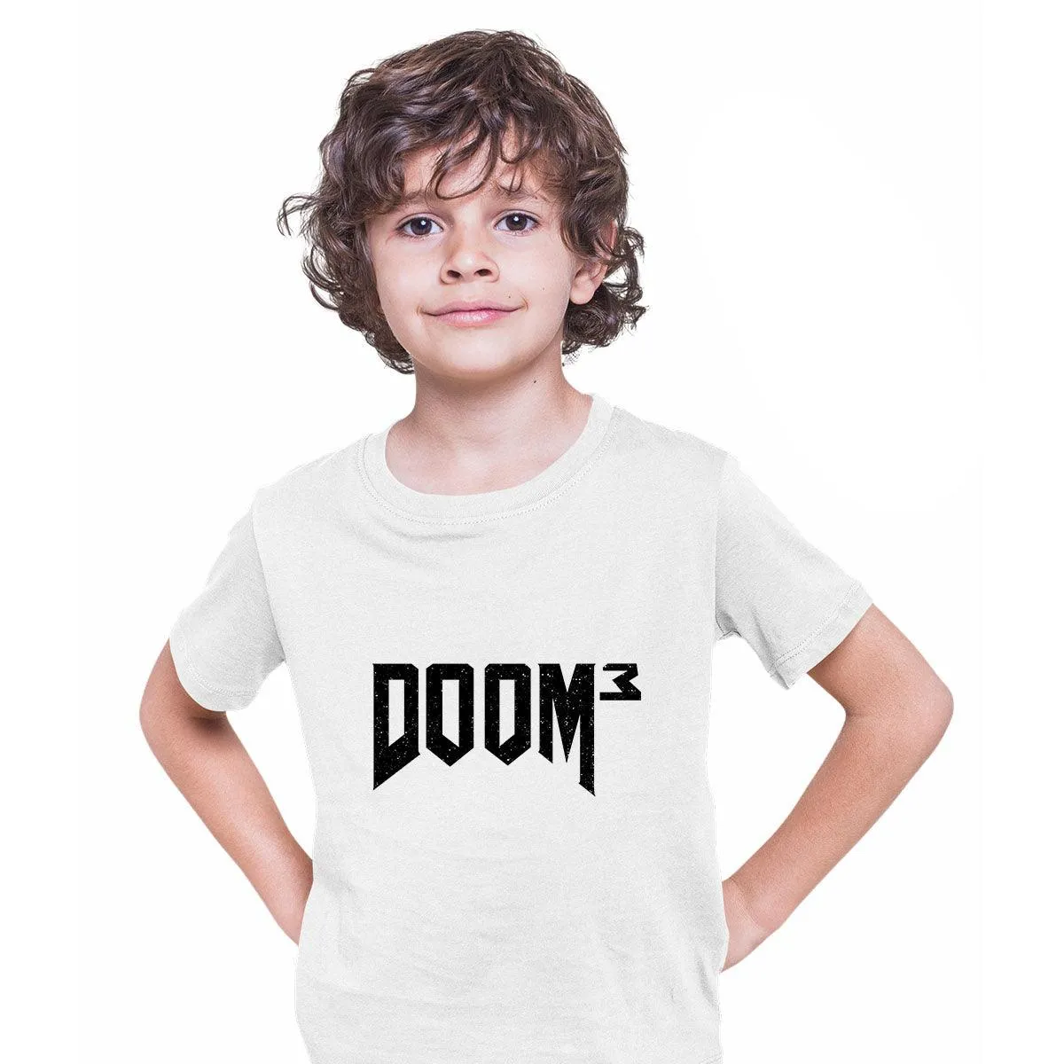 DOOM 3 Retro 3D Shooting Game Master Slayer T-shirts for Kids