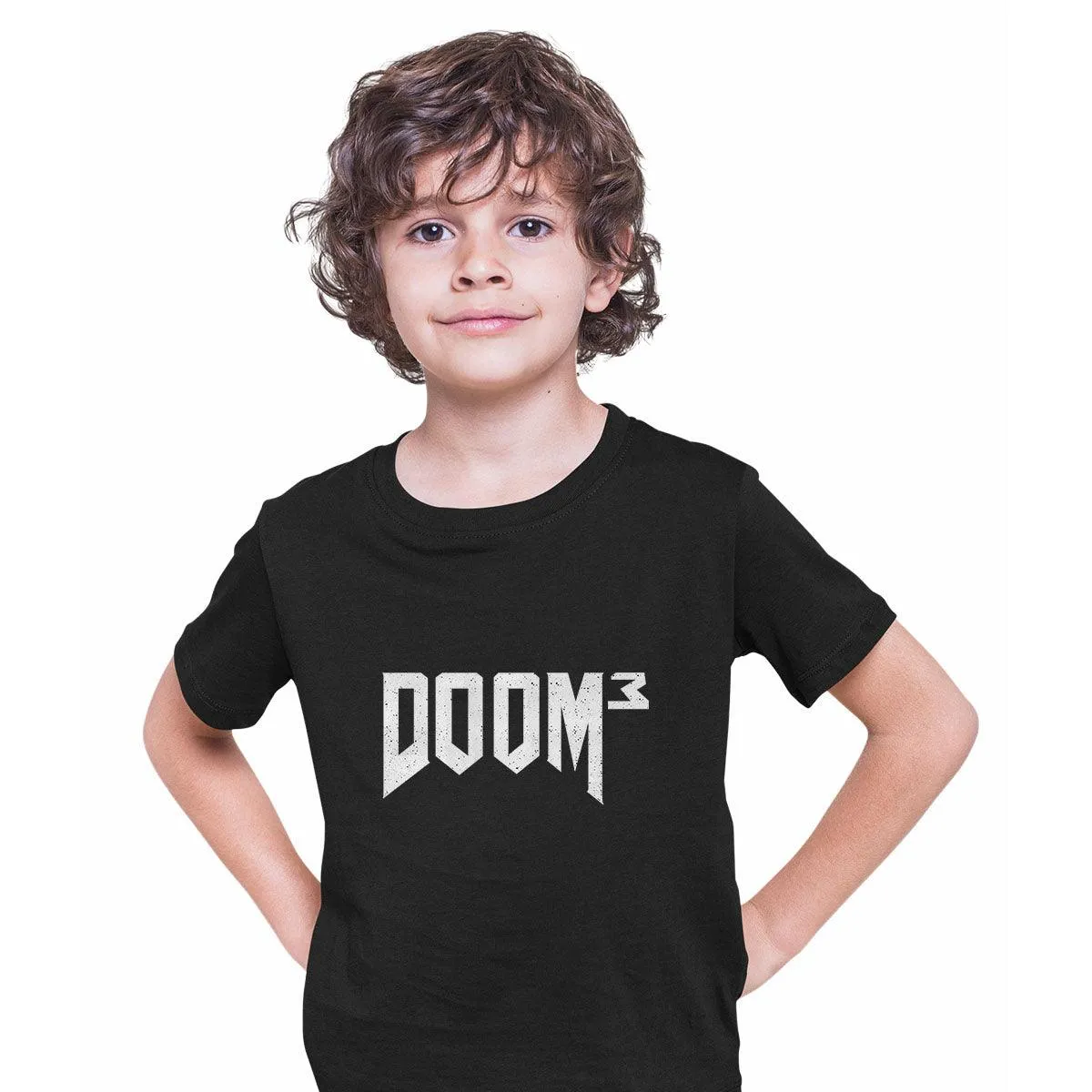 DOOM 3 Retro 3D Shooting Game Master Slayer T-shirts for Kids